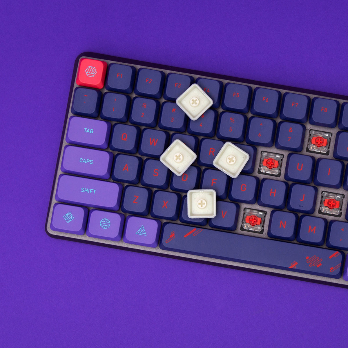 Neon flux slanke keycaps