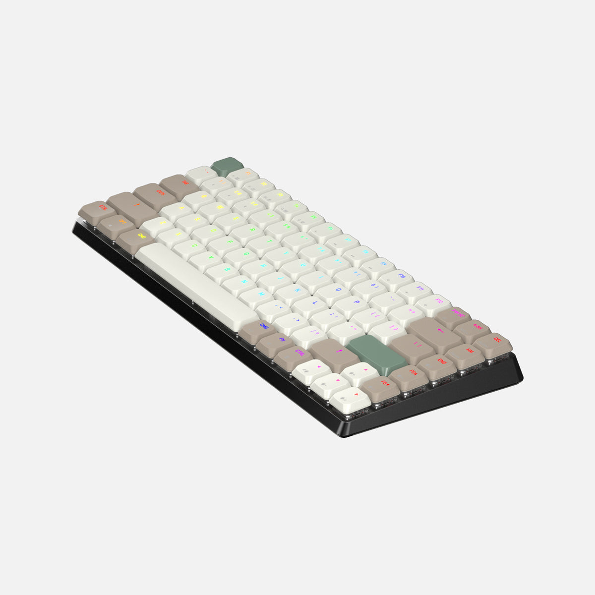 Teclado Cascade fino 75% sem fio hot-swap