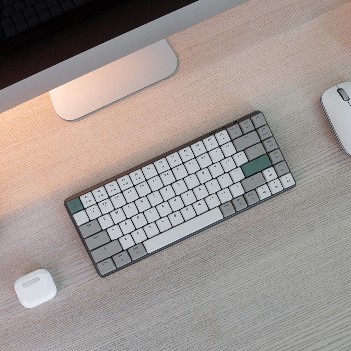 Cascade slim 75% keyboard hot-swappable nirkabel - octo