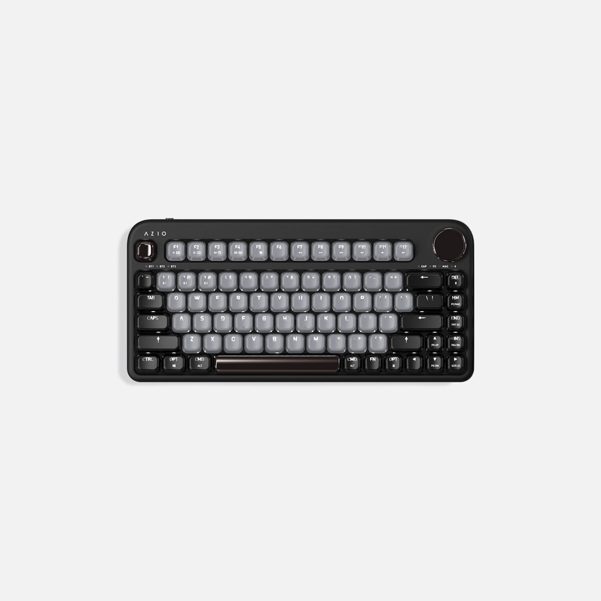 Azio Retro Classic - Teclado Bluetooth, Negro/Cobre