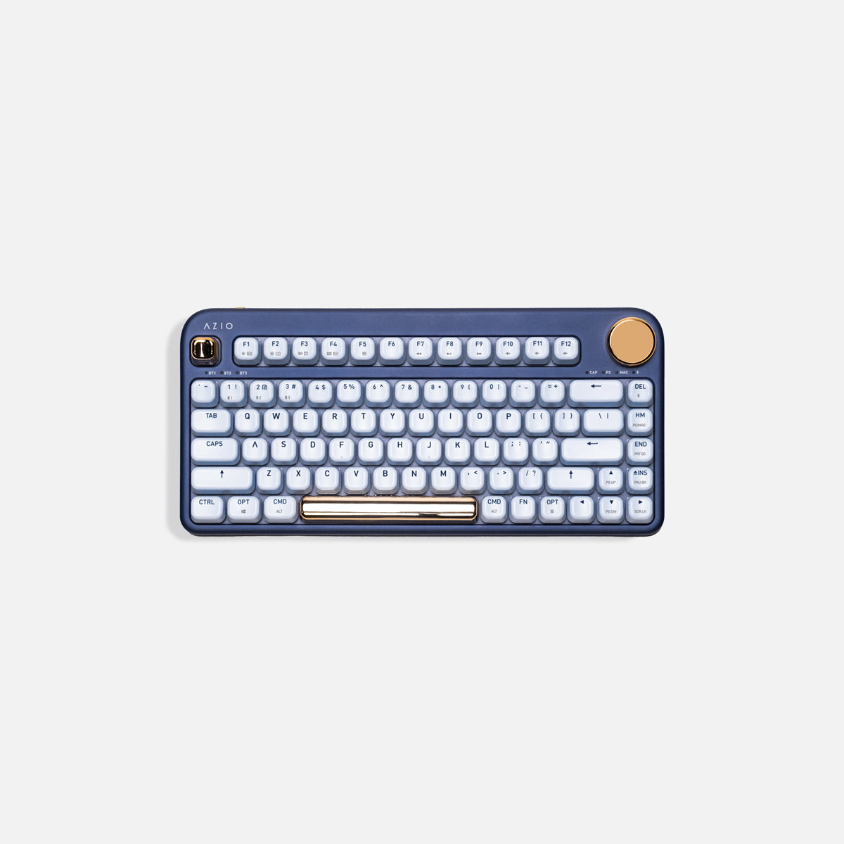 AZIO Retro Typewriter Inspired Mechanical Keyboard, Vintage Design With Modern Features, Tactile And Clickable Blue Switch, N Key Rollover, USB, 1.8m Braided Cable