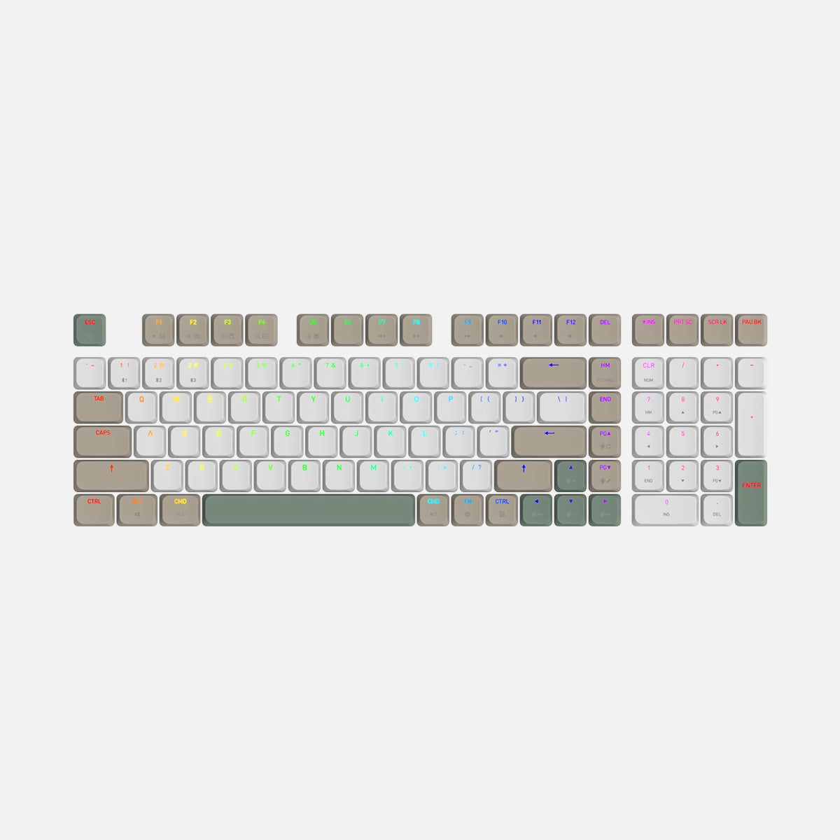 Bosslanke keycaps - 98% lay-out